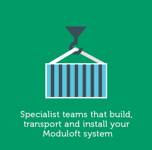 Specialist teams that build, transport and install your Moduloft system Minimum Working at Height